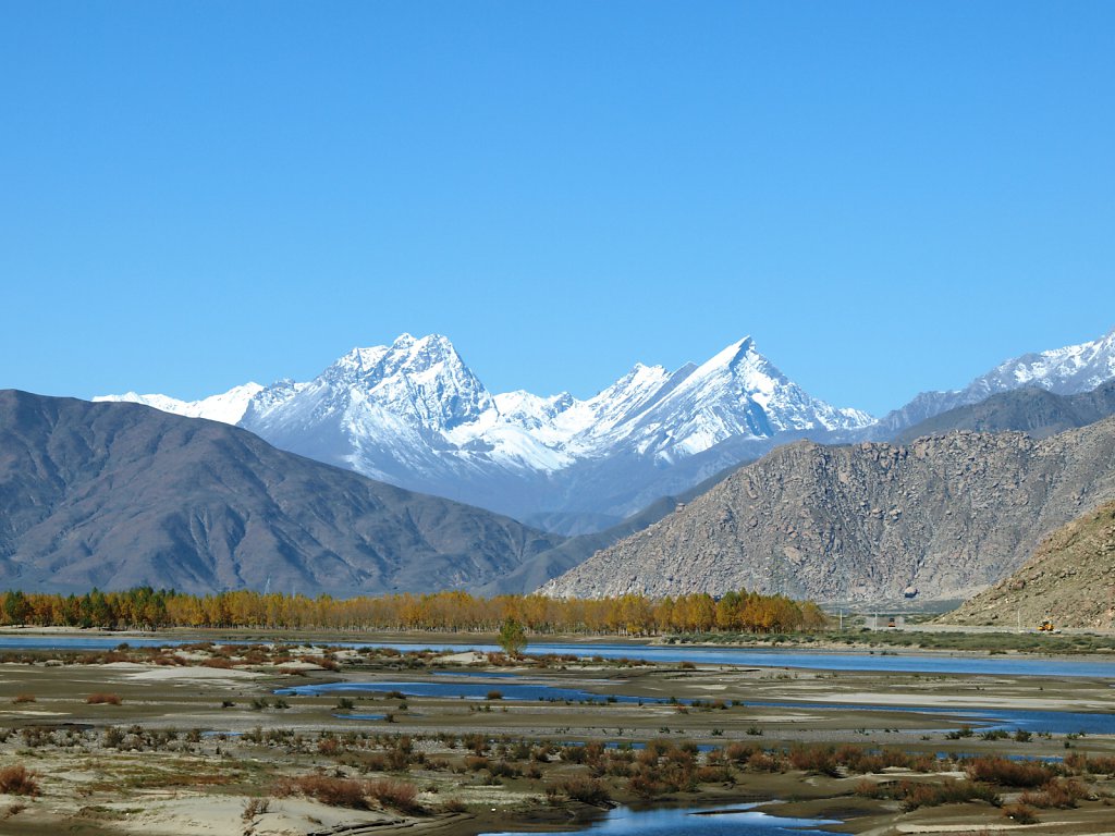View from the airport Gonggar Lhasa
