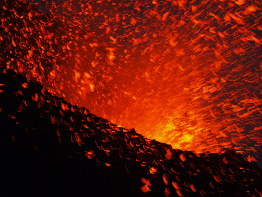 Stromboli volcano eruption